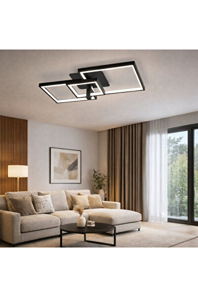 AUDIOX Lustra LED , Model JX60018-3, Cu Telecomanda, 3 Tipuri De Lumina, Inte...