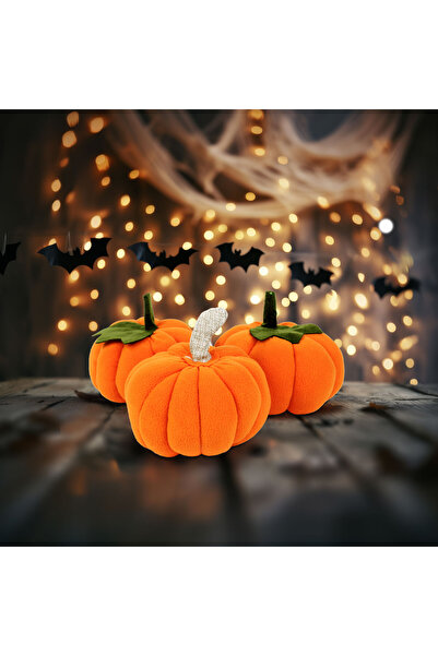 Alista Home Υφασμάτινη διακοσμητική κολοκύθα για το Halloween, 13 x 13 x 14 ε...