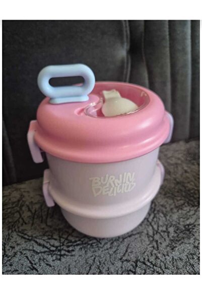 Lider MAGNESİA 3LÜ OKUL SETİ 2 KATLI PLASTİK LUNCH BOX 660+700ML + SU MATARASI 500ML +6LI RENKLİ SİHİRLİ SABUN
