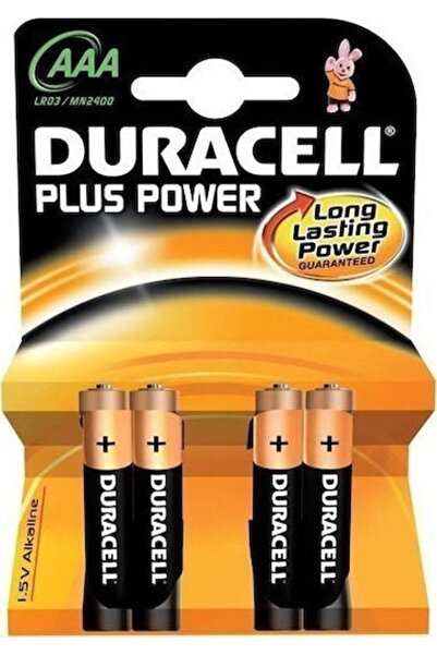Duracell Συσκευασία 4 τεμαχίων Αλκαλικές Μπαταρίες AAA Plus Power 1.5V