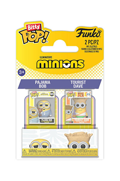 Funko Μπίτι Ποπ! Μίνιονς - Πάτζαμα Μπομπ & Τούριτ Ντέιβ