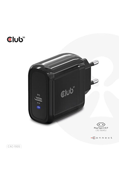 Other Φορτιστής Club3D Χωρίς Καλώδιο με Θύρα USB-C, Παροχή Ισχύος 65W, Μαύρο ...