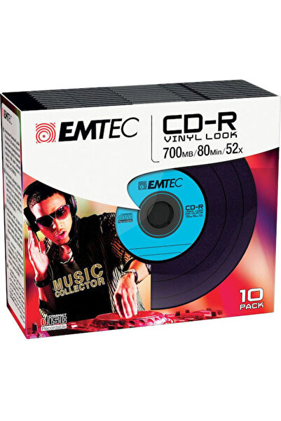 Emtec Εγγράψιμο CD-R 52x Κουτί 10 τεμαχίων Κωδικός: ECOC801052SLVY