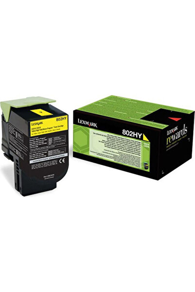 Lexmark 802HY Γνήσιο Τόνερ Εκτυπωτή Λέιζερ Κίτρινο Υψηλής Απόδοσης Εξαιρετικά...