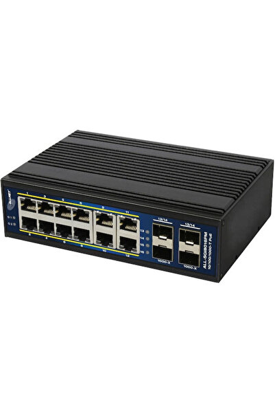 ALLNET Διαχειριζόμενος διακόπτης L3 PoE Plus με 12 θύρες Gigabit Ethernet και...