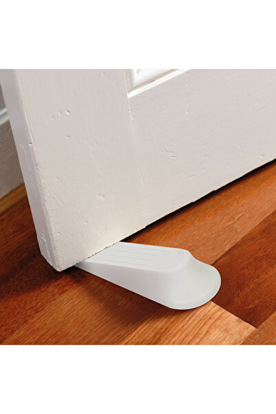 Alista Home Door stopper wedge type, white plastic, non-slip, 4 pcs set, door...