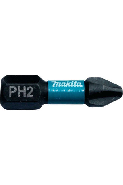 Makita Μύτη κατσαβιδιού Ph2-25mm 2 τεμάχια Αντικρουστική Μαύρη