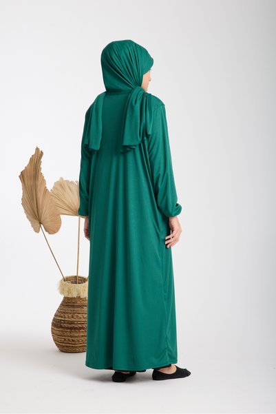 AKPİYYER One-Piece Zipper Shawl Prayer Dress