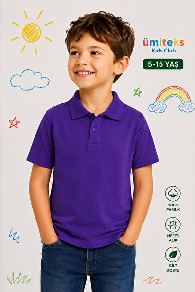 ümitteks iş ve okul kıyafetleri Unisex dečija polo majica s ovratnikom 5-15 g...
