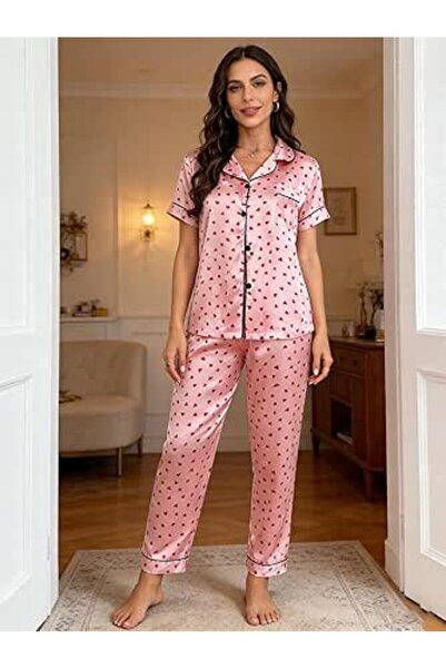 GENERAL 2-Piece Women's Long Sleeve Pajamas, Button-Down Pajama Sets, Cute Lo...