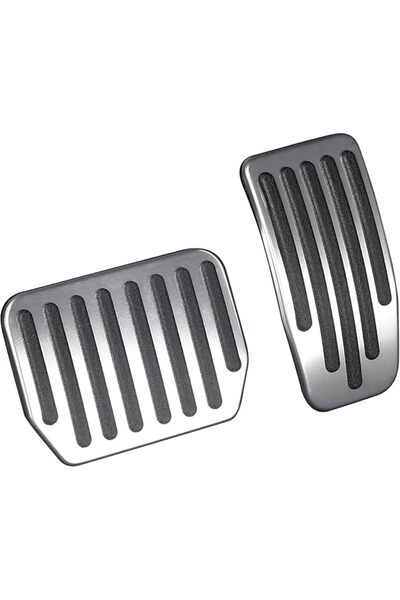 GENERAL Silver Foot Pedal Pads Set for Tesla Model 3 Model Y 2016-2026, Non-S...