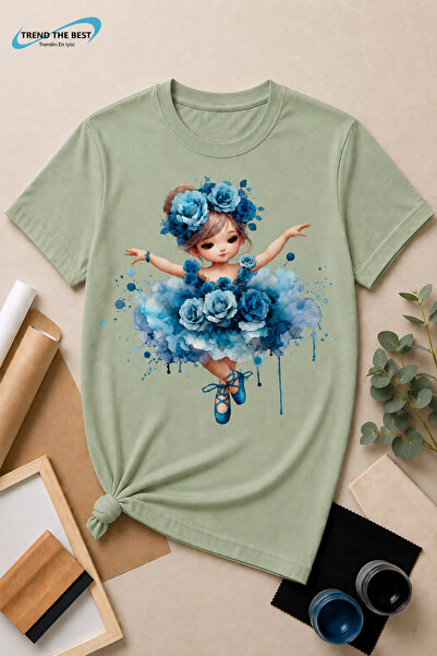 TREND THE BEST Trendin En İyisi Summer Ballerina Blue Rose Printed Girls' and...