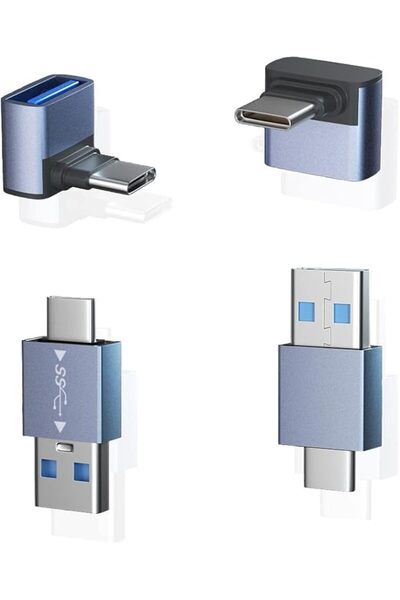 Aputue محول USB إلى USB C، 4 قطع محول OTG من USB C ذكر إلى USB 3.1 ذكر، نقل ب...