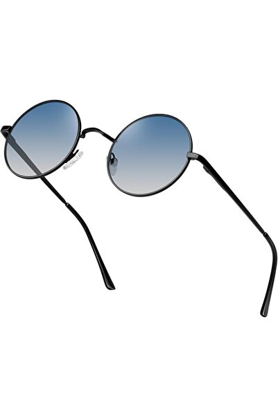 Rimerakea Round Polarized Sunglasses for Men Women Metal Circle UV400 Sun Gla...