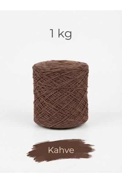 Bevella Macrame Cord 1 kg 2 mm Premium Fine Chain Cotton, Macrame Cord Coffee...