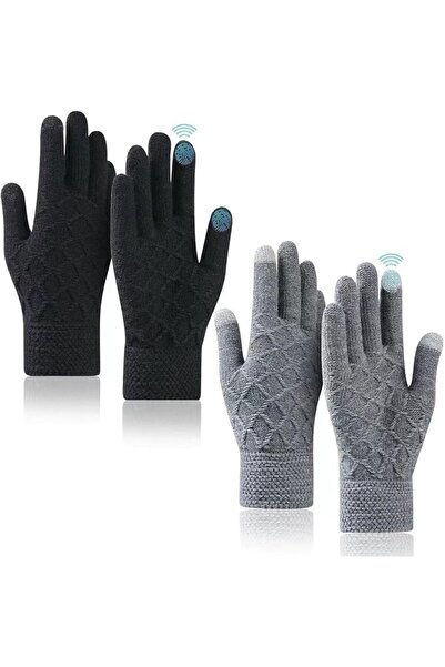 LinJie 2 Pairs Winter Gloves, Winter Thermal Touchscreen Gloves for Men Women...