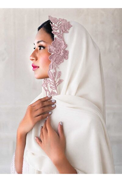 Veil Designer 'طرحة ترف بوال طبقتين بتطريز علي ثلاث اطراف من الطرحة قماش بوال...