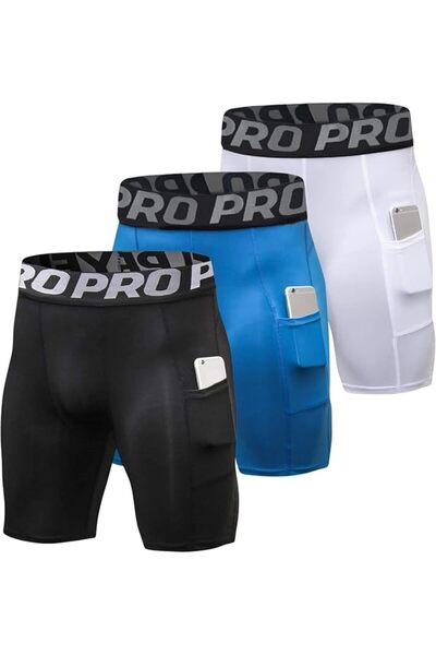 GENERAL Compression Shorts for Men 1 or 3 or 5Pack Sports Anti-Chafing Underw...