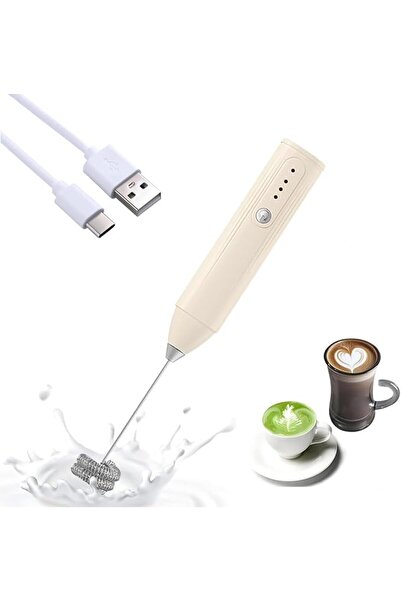 GENERAL Milk Frother Handheld, Portable USB Rechargeable 1200 mAh, Detachable...