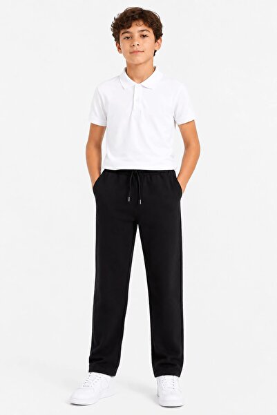 Cansın Mini Boy's Black School Trousers with Elastic Waist 24722