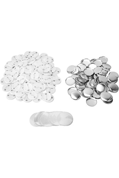 GENERAL Round Button Making Supplies 100 Sets Rust-Resistant Badge Kit for Na...