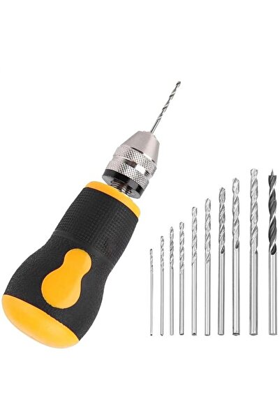 STARSTAR Hand drill mini 0.05-0.32cm non-slip silver.