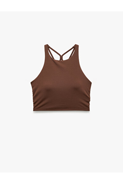 Koton Slim Fit Strapless Sports Bra with Back Detail and Covered Straps