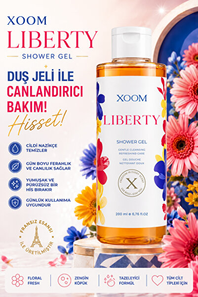 XOOM Liberty Kadın Duş Jeli 200 ML – Cildi nemlendiren , Kalıcı Koku