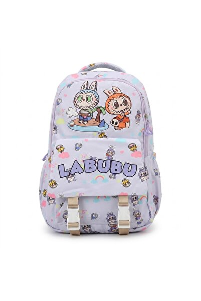 MORANO Labubu Kids' School Backpack Unisex Multi-Pocket Lightweight Bag Back ...