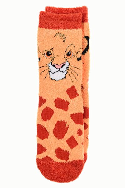 Sun City Fashion Group Αντιολισθητικές κάλτσες φλις "The Lion King" ώχρα
