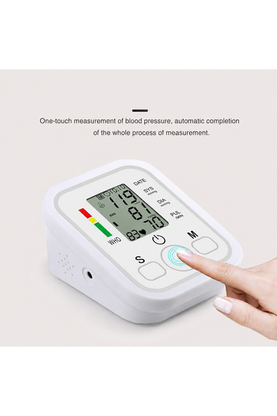 Generic جهاز قياس ضغط الدم الرقمي الآلي للذراع العلوي مع كفة كبيرة، شاشة LCD، ذاكرة، وطاقة USB.