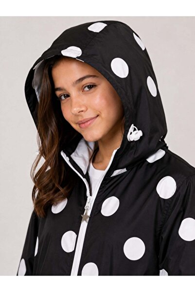 ASYAKİDS CLUB Girl's Hooded Combed Cotton Lined Seasonal Raincoat
