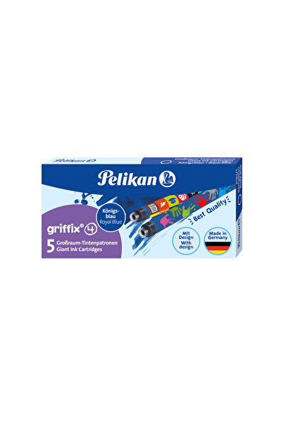 Pelikan Sada 5 veľkých atramentových kaziet Griffix Royal Blue