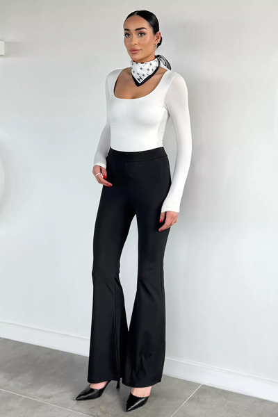 Aryena Black Women's High Waist Lycra Spanish Leggings