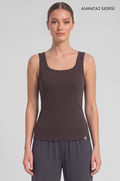 Aytuğ&Mısırlı Egyptian Women's Camisole Backless Strappy Tshirt Brown