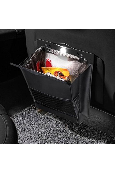 Aputue Car Trash Bag, Waterproof PU Leather Hanging Vehicle Garbage Can, Coll...