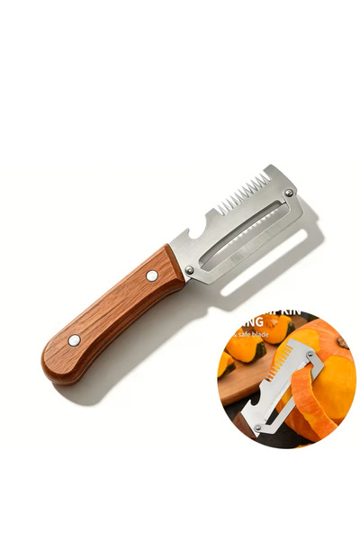 RiverWorld River World Multi-Purpose Knife with Peeler, Julienne, Chopping, a...
