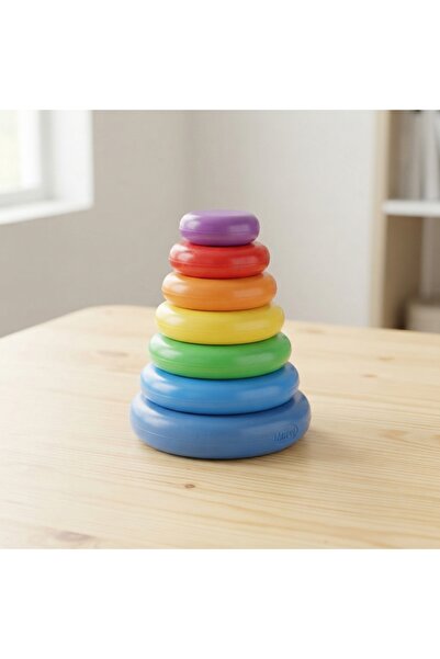 DeaL Piramidă Montessori din plastic colorat — Dezvoltare senzorială 🌈 🧸