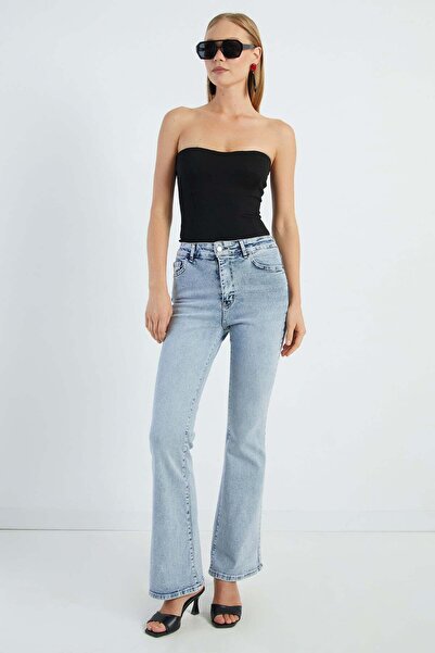 Fulla Moda High Waist Flare Jeans