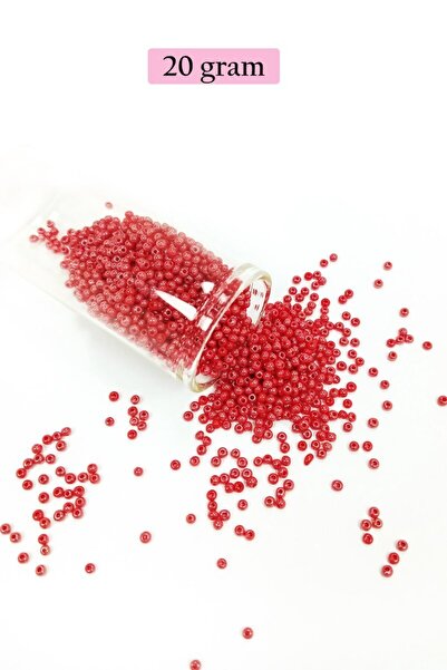 Generic Brand Bulk glass sand beads (11/0) 2 mm - 20 grams - red - bnc004