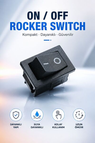 yonextt Mini Yükseltici Anahtarı Siyah IC-237B