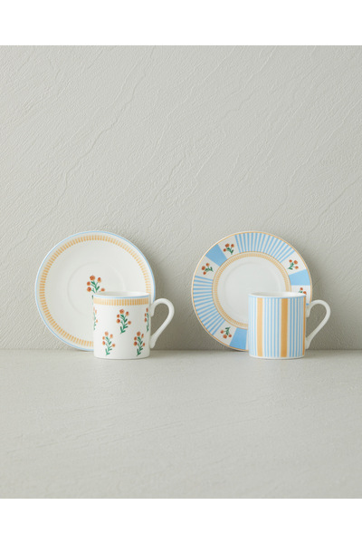 English Home Lumina New Bone China 4 Parça 2 Kişilik Kahve Fincan Takımı 80 m...