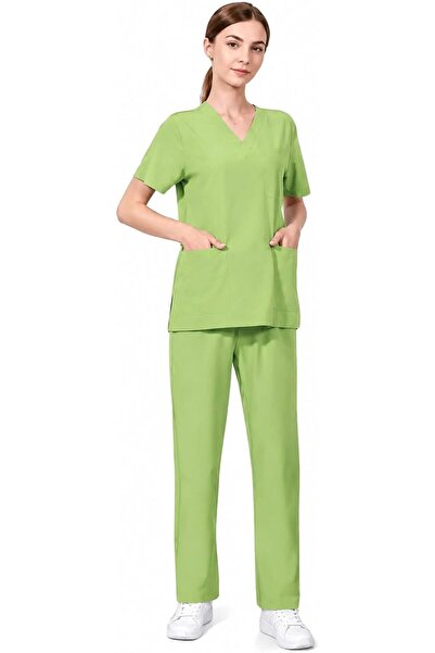 Generic Women’s Medical Scrub Set, 2-Piece Short Sleeve Scrub Top and Pants, ...