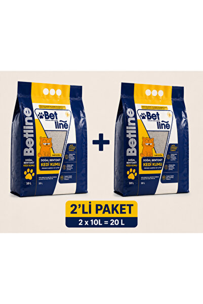 Aktif KarbonluDoğal Bentonit Kedi Kumu (10 LT x 2 )