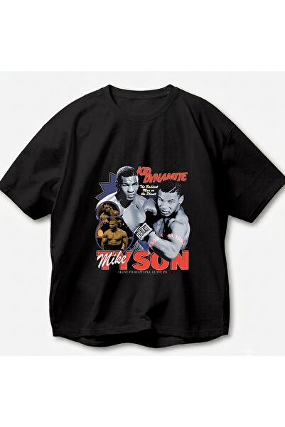 SVART WEAR Mike Tyson Printed Vintage Y2K Retro Unisex Oversize 100% Cotton T...
