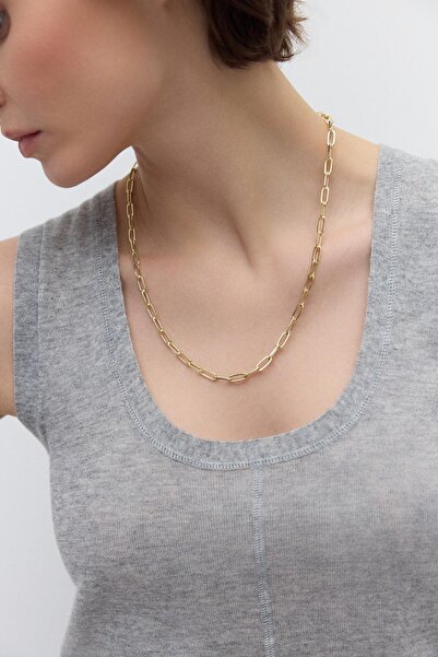KADRİYE BAŞTÜRK Chain Lumi Long Necklace Gold