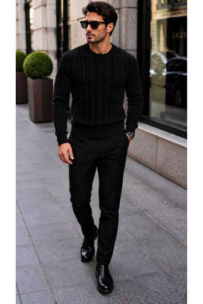 Generic Brand Men's Hair Knitted Sport Cut Sweater