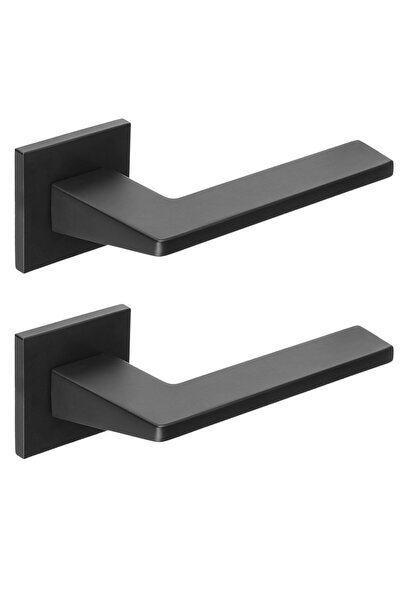 Kuchinox Mâner pentru uși de interior, SUMBA, pe rozetă, negru mat, design mi...