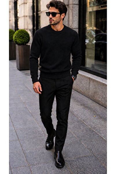 Generic Brand Men's Crew Neck Knit Sweater – Slim Fit, Long Sleeve, Classic a...