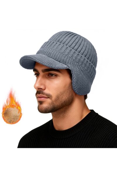STARSTAR Men's Knit Winter Hat - Warm Ski with Fleece Lining Brim Thick Wool ...